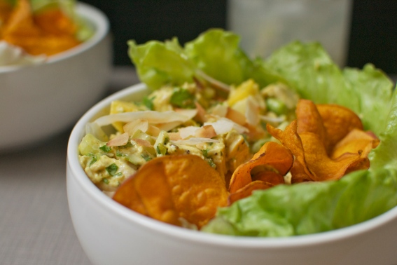 curried chicken salad w/ mango & toasted coconut