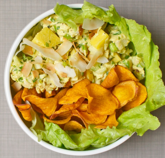 curried chicken salad w/ mango & toasted coconut